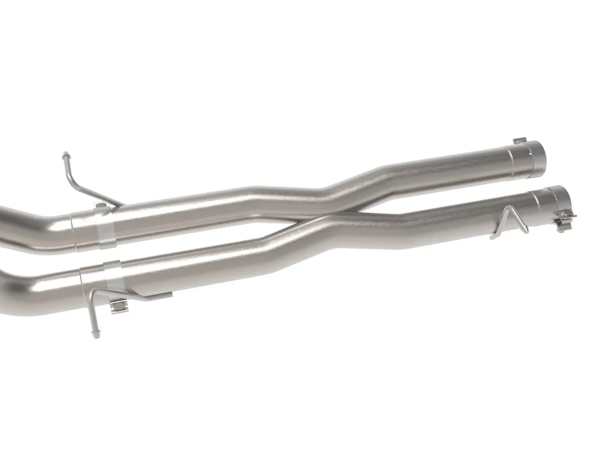 aFe Vulcan Series 3 IN to 3-1/2 IN 304 Stainless Steel Cat-Back Exhaust System w/ Black Tip - 49-32087-B