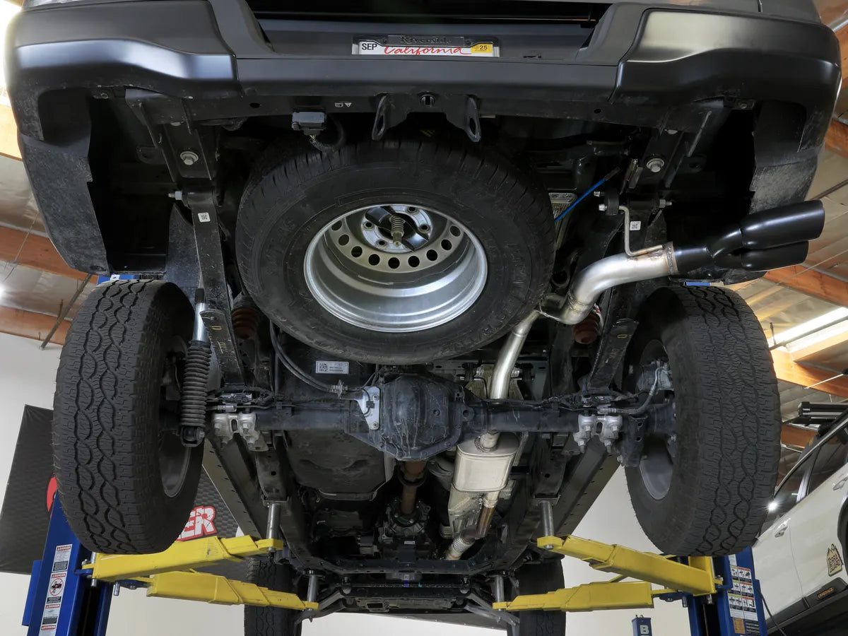 aFe Vulcan Series 2-1/2 IN to 3 IN 304 Stainless Steel Cat-Back Exhaust System w/ Black Tip - 49-33148-B