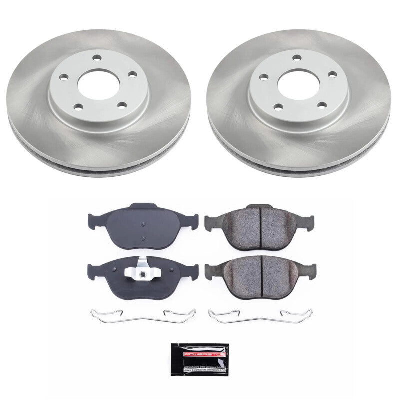 Power Stop 10-13 Ford Transit Connect Front Semi-Coated Rotor Kit PowerStop