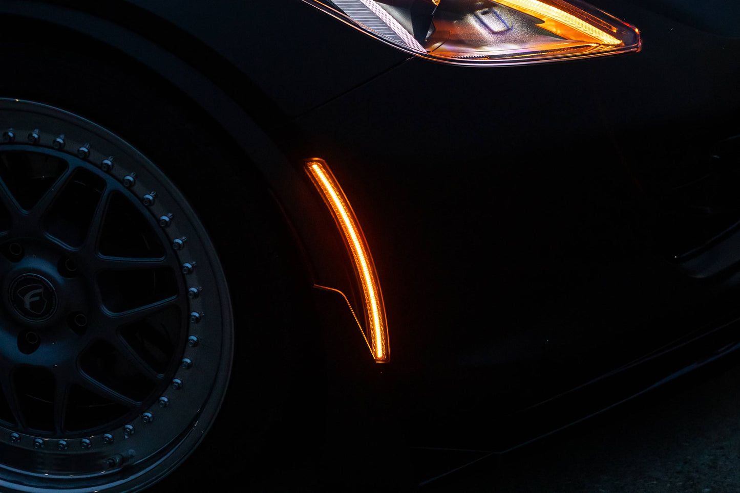 XB LED Side Markers: Corvette C7 (Front / Amber / Set)