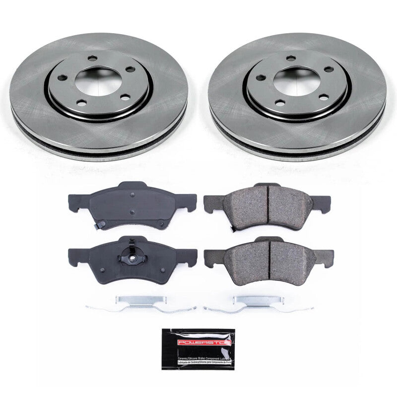 Power Stop 03-04 Dodge Caravan Front Semi-Coated Rotor Kit PowerStop