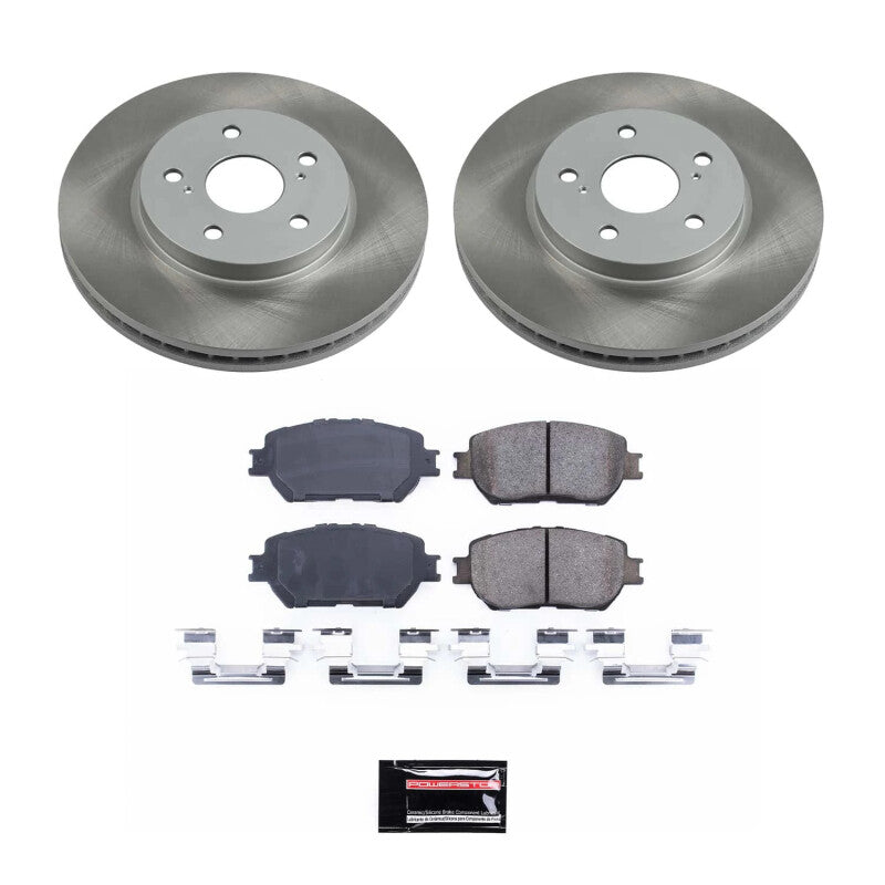 Power Stop 02-04 Toyota Camry Front Semi-Coated Rotor Kit PowerStop