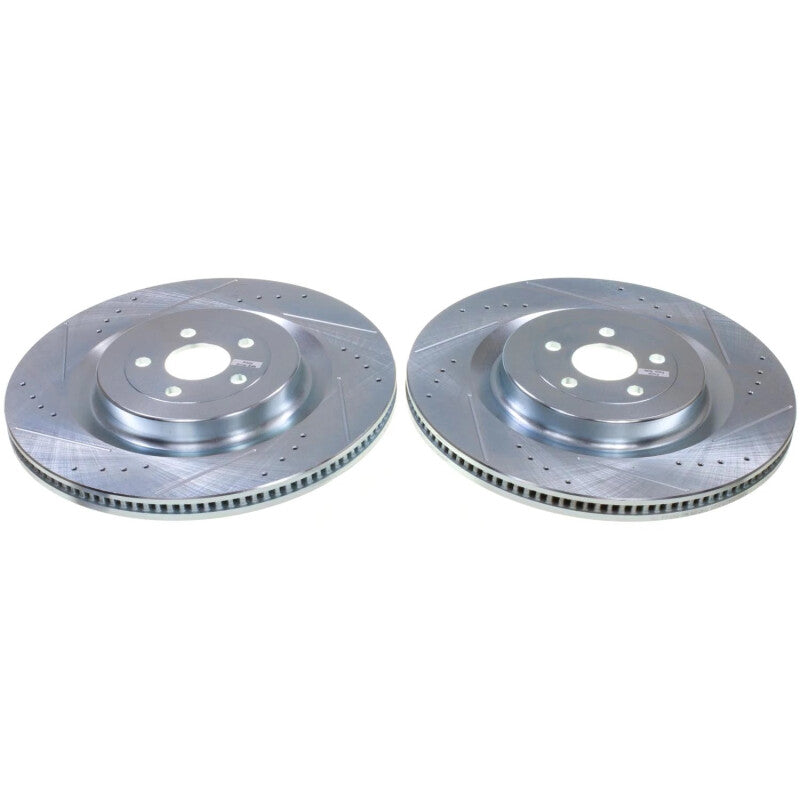 Power Stop 22-23 Ford Mustang Mach-E Front Drilled & Slotted Rotor - Pair