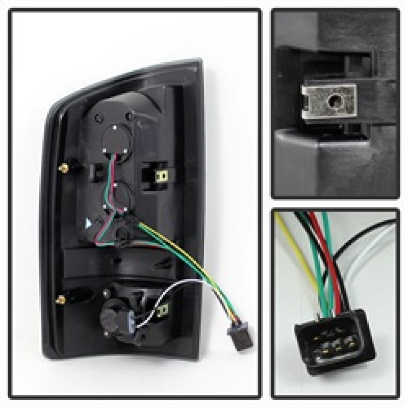 Xtune Dodge Ram 02-06 1500 / Ram 2500/3500 03-06 LED Tail Light Black Smoke ALT-JH-DR02-LED-BKSM SPYDER