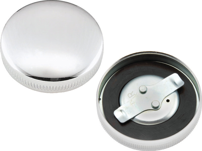 Bikers Choice 36-E73 Chrome Early Vented Gas Cap Single & Fatbob Tank Right Side Repl H-D 61103-36