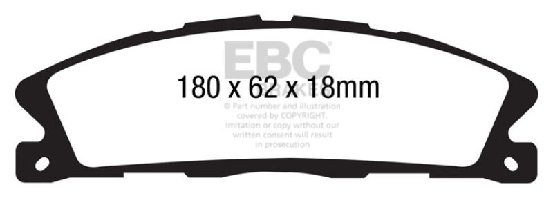 EBC 97-02 Ford Escort 2.0 Ultimax2 Rear Brake Pads main image 0