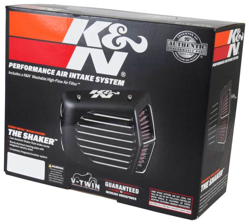 K&N Street Metal Intake System 08-16 Harley-Davidson Shaker Silver H/D Touring Models