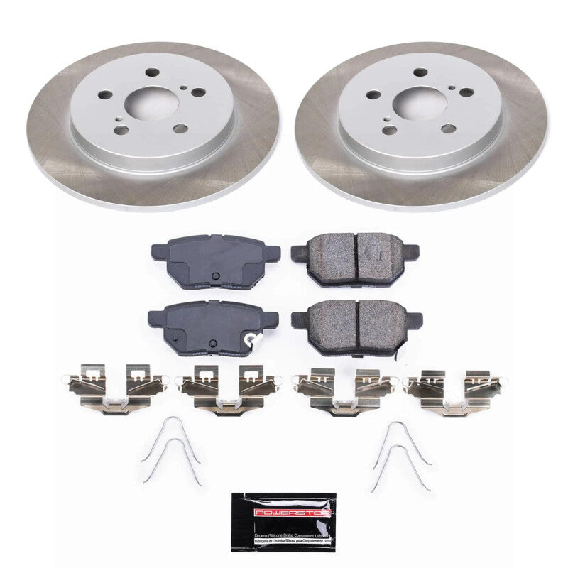 Power Stop 12-15 Toyota Prius Plug-In Rear Semi-Coated Rotor Kit PowerStop
