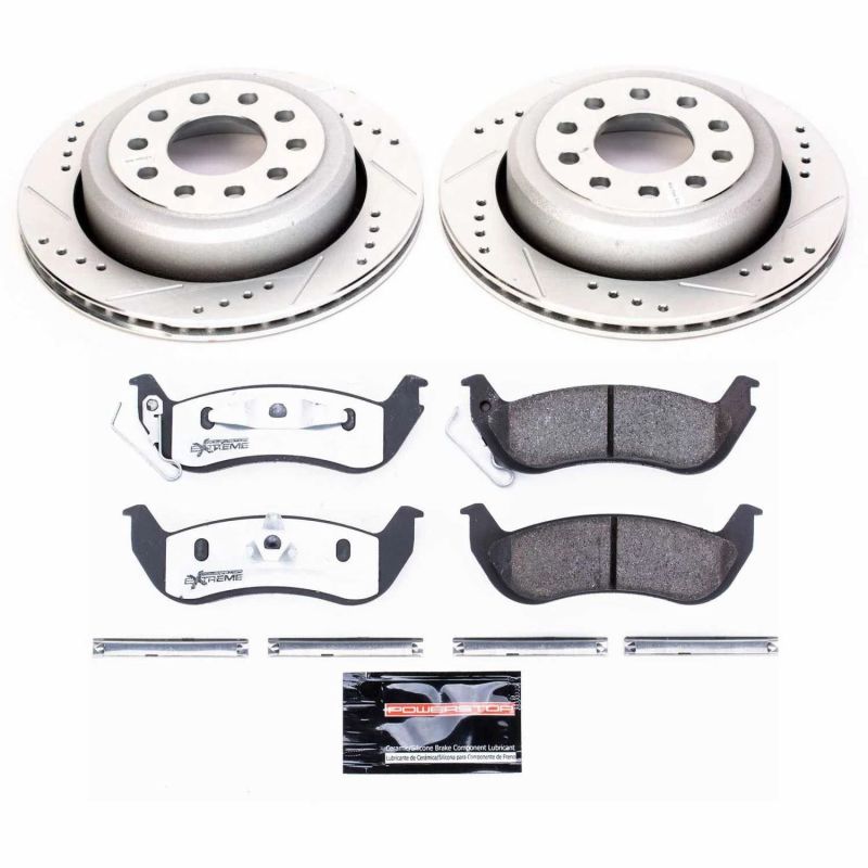 Power Stop 03-11 Lincoln Town Car Rear Z26 Street Warrior Brake Kit PowerStop