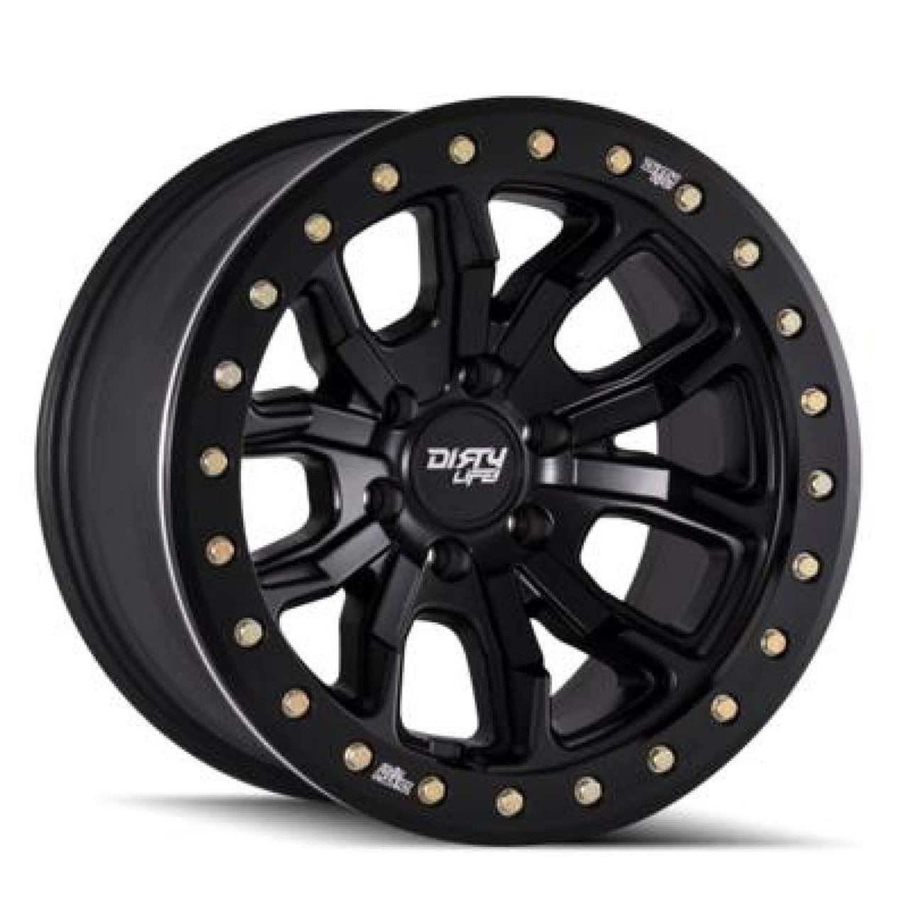 Dirty Life 9303 DT-1 20x9 / 6x135 BP / 12mm Offset / 87.1mm Hub Matte Black Wheel - Beadlock