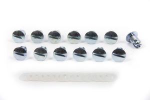 Weld Oval Mud Dzus Cover Hardware Kit (12 Dzus Buttons / 12 Washers)