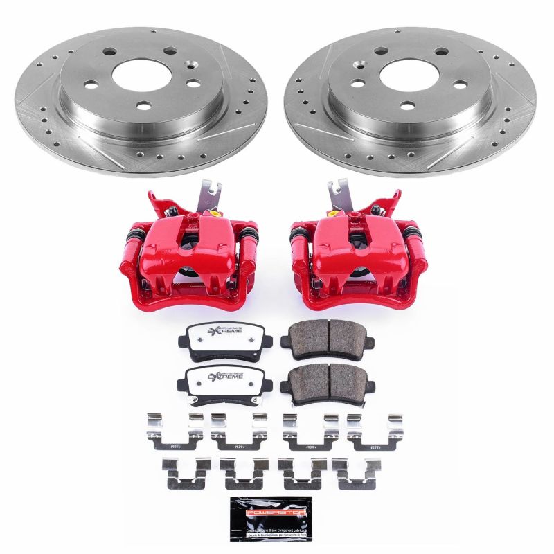 Power Stop 14-15 Chevrolet Malibu Rear Z26 Street Warrior Brake Kit w/Calipers PowerStop