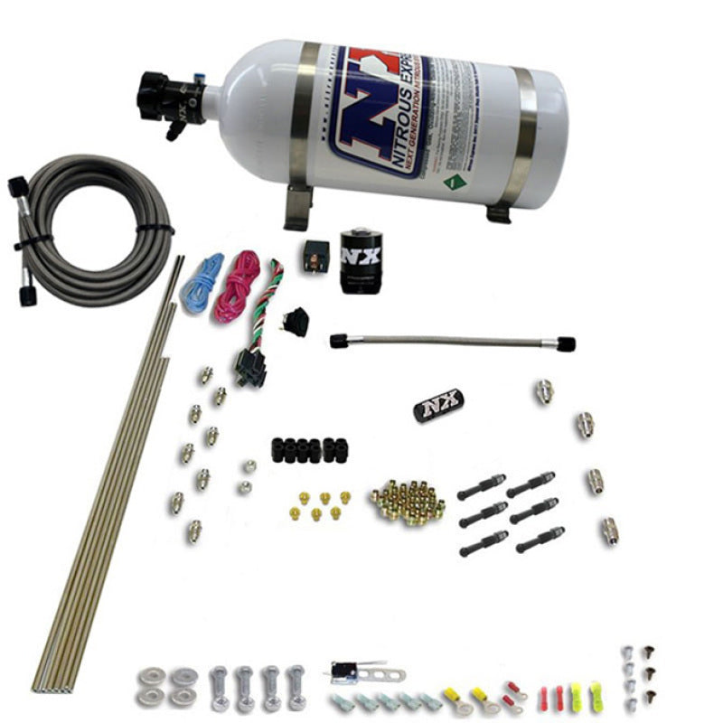 Nitrous Express 6-Cyl Dry Direct Port Nitrous System, 15 lb Bottle - 93066-15
