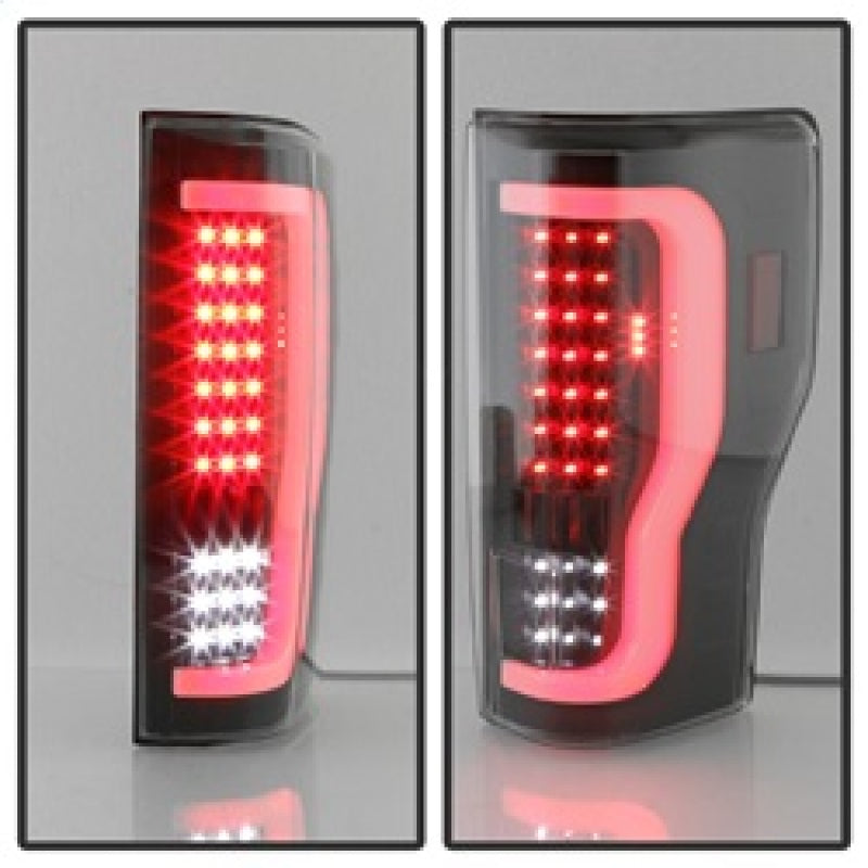 xTune 17-18 Ford F-250 Super Duty (Excl LED Models) LED Tail Lights - Black (ALT-ON-FS17-LBLED-BK) SPYDER