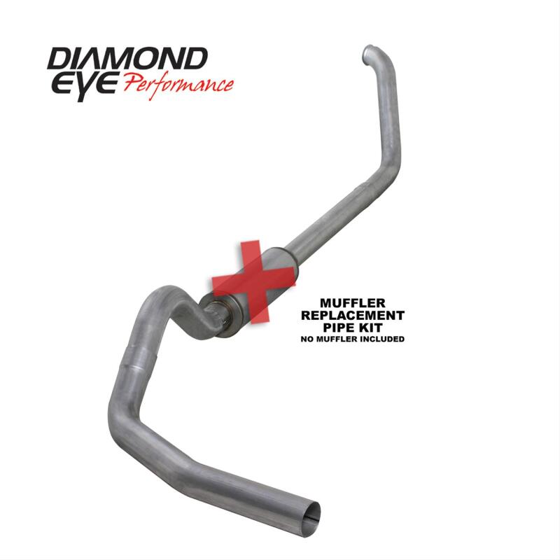 Diamond Eye Performance Turbo-Back Exhaust, 4-Inch Aluminized Steel, 2000-2003 Ford F-250/F-350 - K4319A-RP