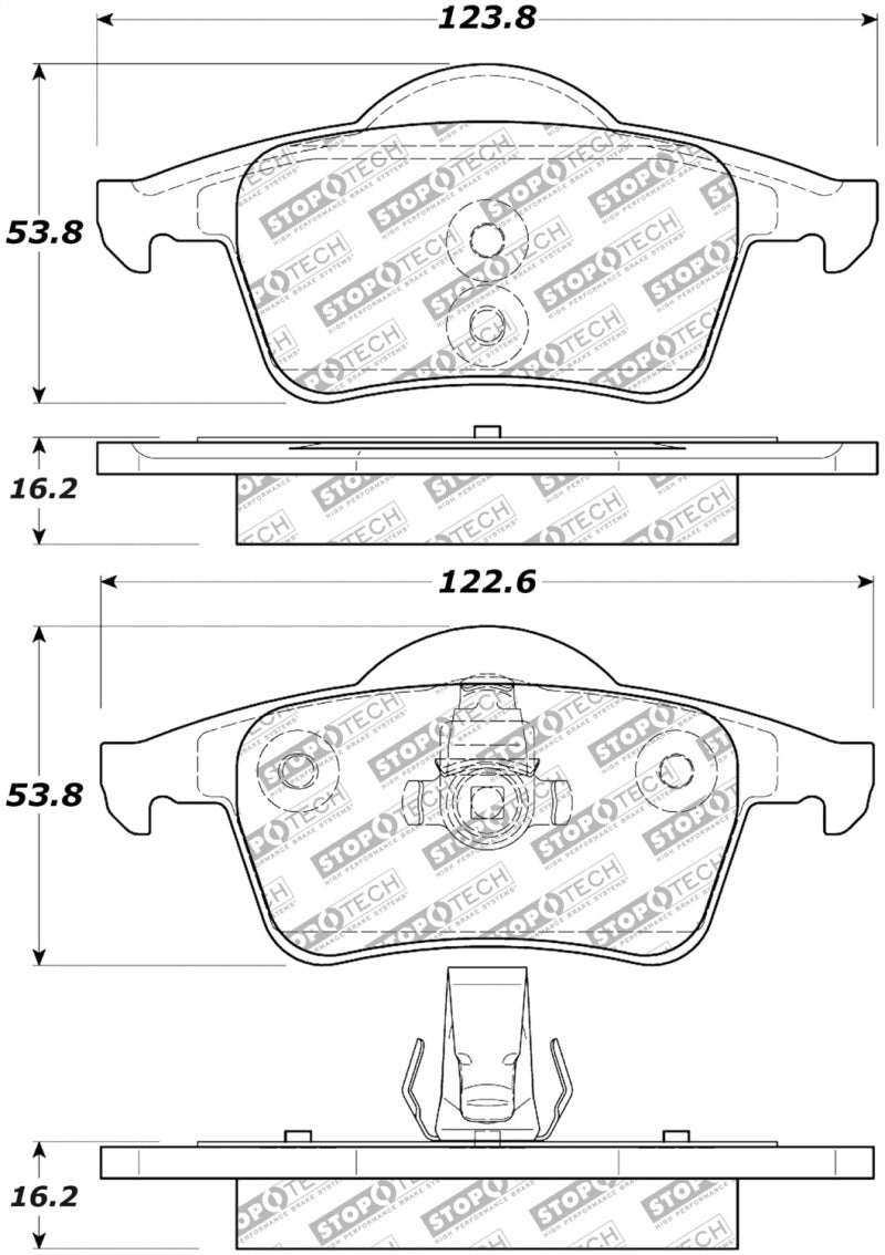StopTech Street Disc Rear Brake Pads - 305.07950 Stoptech