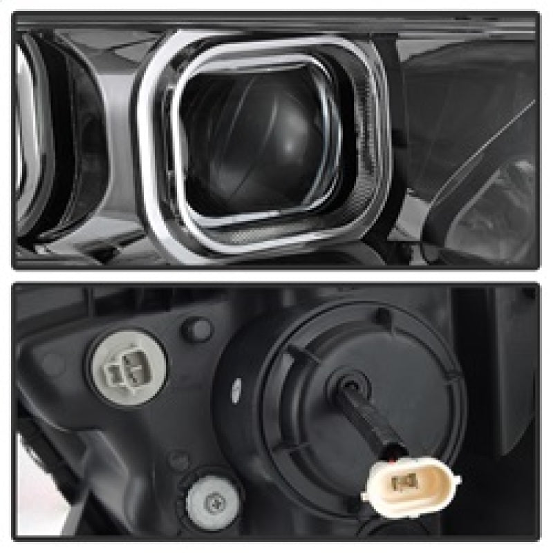 xTune Toyota Tacoma 16-18 DRL Light Bar Projector Headlights - Chrome PRO-JH-TTA16-LBDRL-C SPYDER