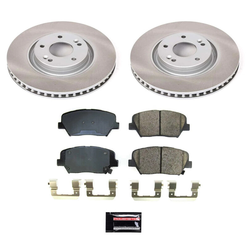 Power Stop 19-22 Hyundai Nexo Front Semi-Coated Rotor Kit PowerStop