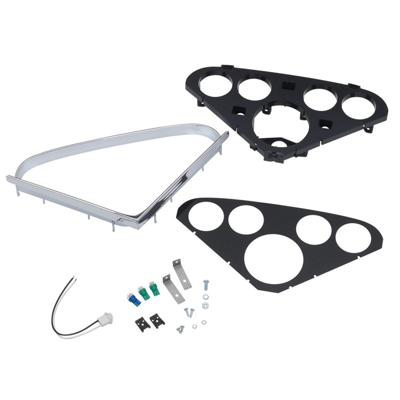 Autometer Old Tyme Black Direct Fit Dash Kit 55-56 Chevrolet (1 x 3-3/8in. / 4 x 2-1/16in.) 2207-07