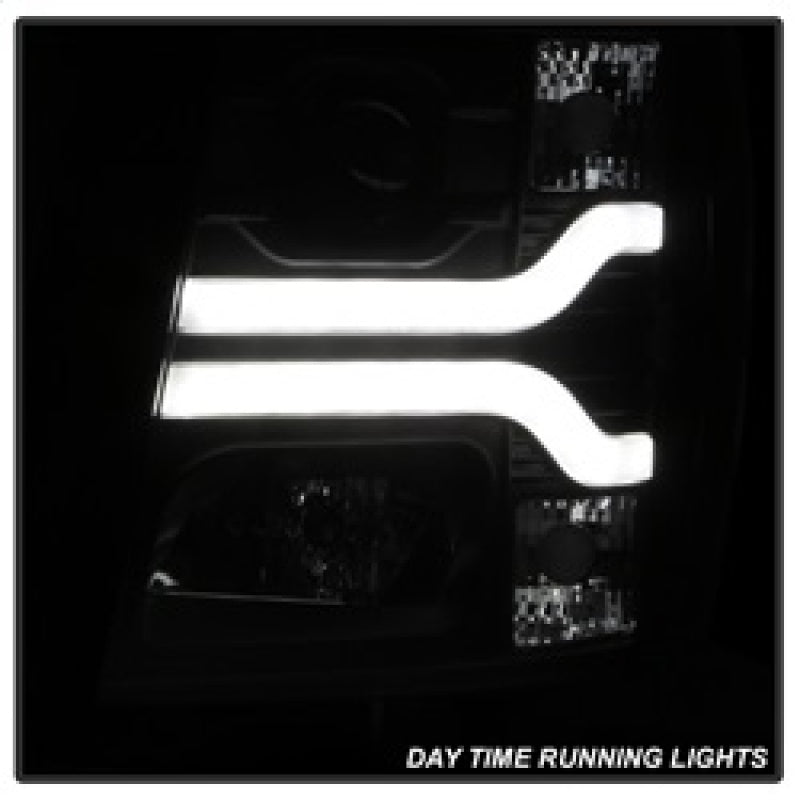 Spyder Chevy Silverado 1500 07-13 Version 3 Projector Headlights - Black PRO-YD-CS07V3-LBDRL-BK SPYDER