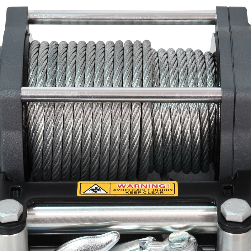 Superwinch 4500 LBS 12V DC 15/64in x 50ft Steel Rope Terra 4500 Winch - Gray Wrinkle Superwinch