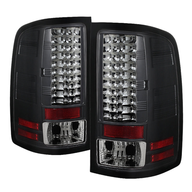 Spyder GMC Sierra 07-13 (Not fit 3500 Dually 4 Rear Wheels)LED Tail Lights Black ALT-YD-GS07-LED-BK SPYDER