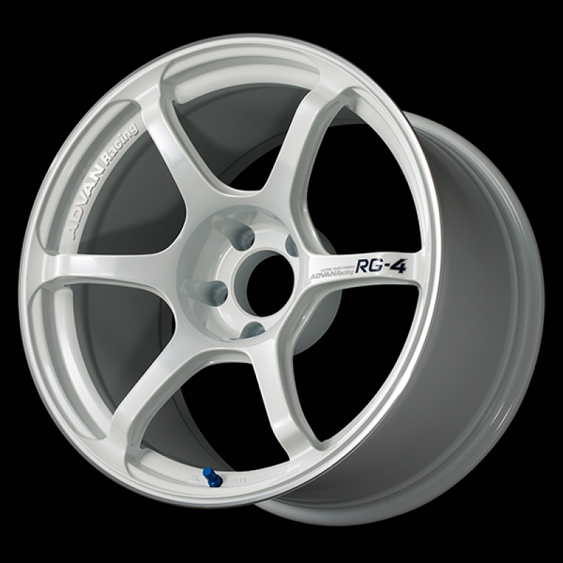 ADVAN Racing RG-4 17x8 +48 5x100 Wheel - White Metallic & Ring - YA47G48DWMR