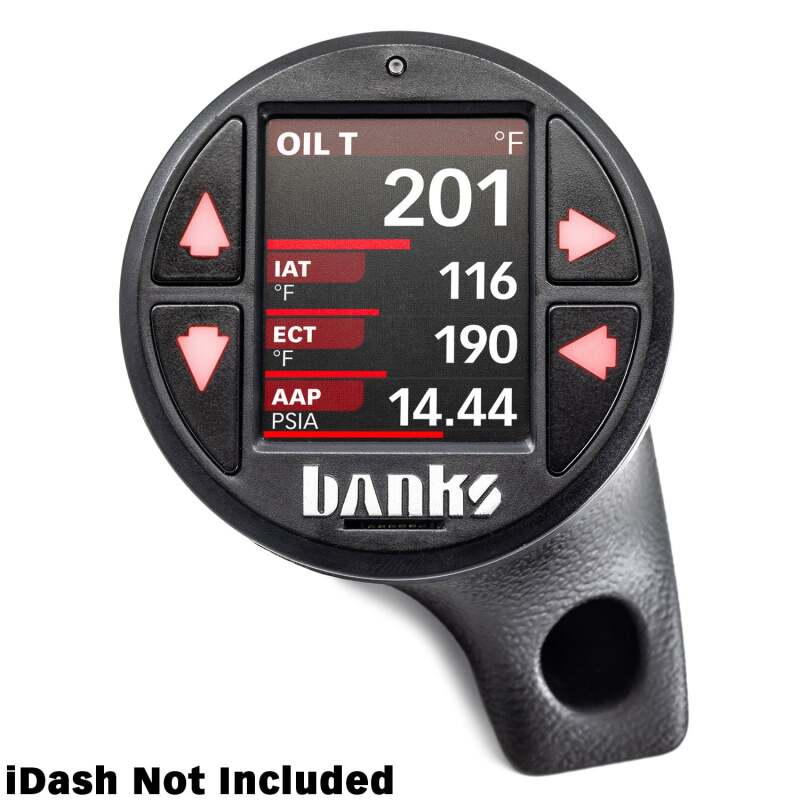 Banks Power 18-23 Jeep Wrangler/Gladiator - iDash Stealth Single Gauge Pod Kit Banks Power