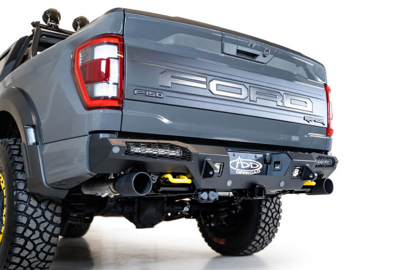 Addictive Desert Designs HoneyBadger Rear Bumper | 2021–2025 Ford F-150 Raptor & Raptor R (R210151430103)