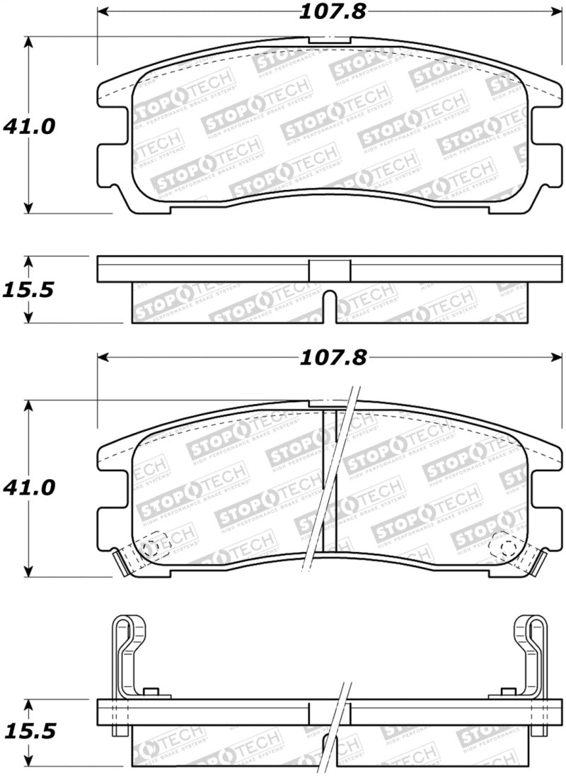 StopTech Premium Ceramic Brake Pads - 308.03831 Stoptech