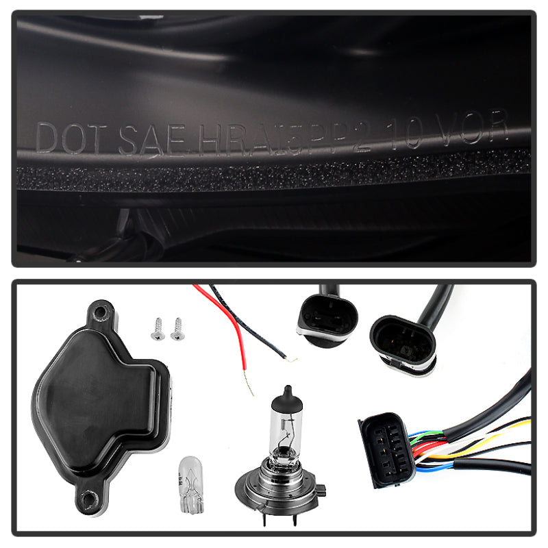 Spyder BMW E46 3-Series 02-05 4DR Projector Headlights 1PC LED Halo Blk PRO-YD-BMWE4602-4D-AM-BK SPYDER