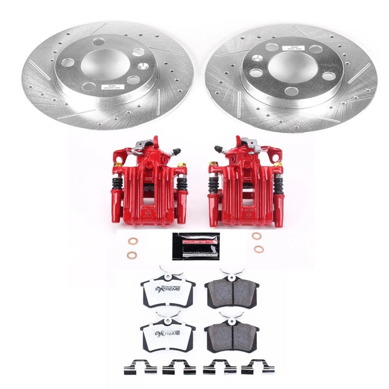 Power Stop 98-99 Volkswagen Beetle Rear Z26 Street Warrior Brake Kit w/Calipers PowerStop