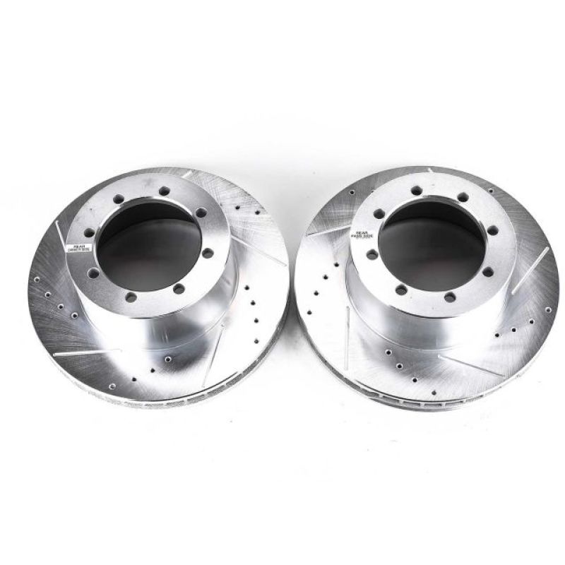 Power Stop 00-02 Ford E-450 Super Duty Rear Evolution Drilled & Slotted Rotors - Pair PowerStop
