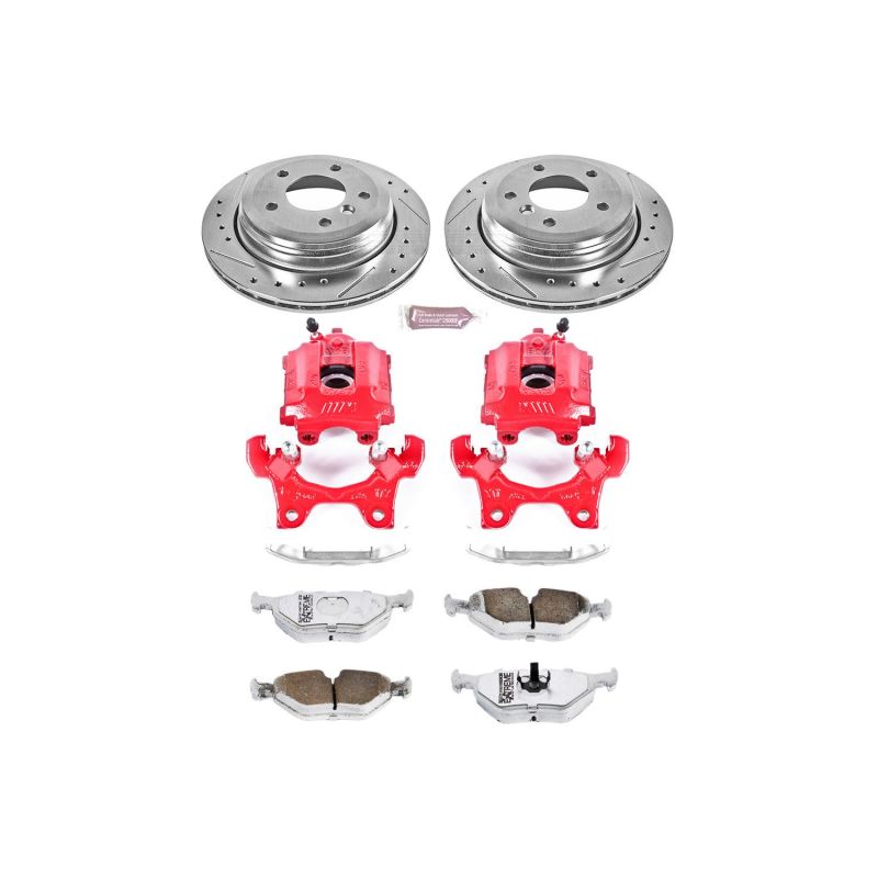 Power Stop 95-99 BMW M3 Rear Z26 Street Warrior Brake Kit w/Calipers PowerStop