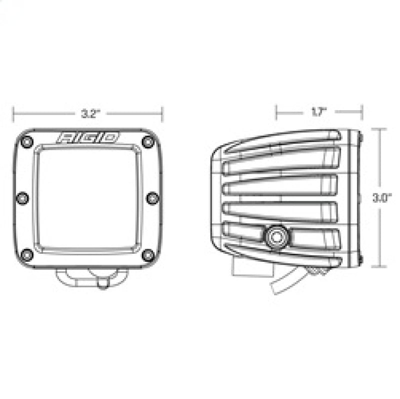 Rigid Industries D-Series Spot w/ Amber PRO Lens (Pair) Rigid Industries