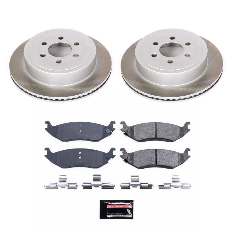 Power Stop 2003 Dodge Durango Rear Semi-Coated Rotor Kit PowerStop