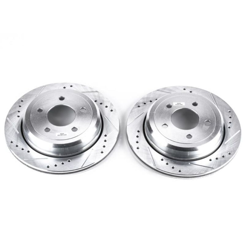 Power Stop 03-11 Ford Crown Victoria Rear Evolution Drilled & Slotted Rotors - Pair PowerStop
