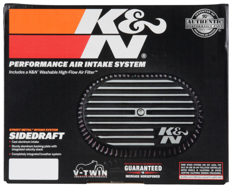 K&N Street Metal Intake System for 12-16 Harley Davidson Road King 103cl Side Draft Touring K&N Engineering