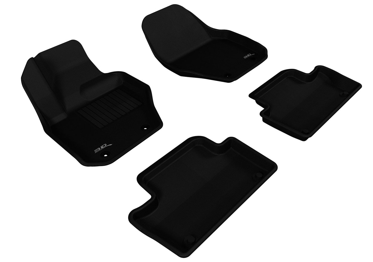 3D MAXpider L1VV01501509 2010-2017 Volvo XC60 Kagu 1st & 2nd Row Floormats - Black
