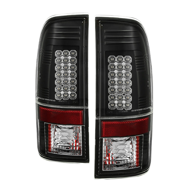 Spyder Ford Super Duty 08-15 LED Tail Lights Black ALT-YD-FS07-LED-BK SPYDER