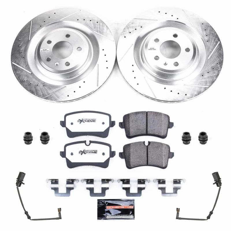 Power Stop 2018 Audi S8 Rear Z26 Street Warrior Brake Kit PowerStop