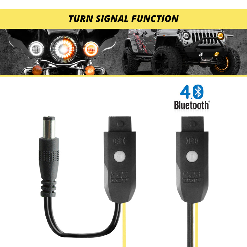 XKGlow 2pc Mini XKchrome 12V Controller w/ Turn Signal Function - Part XK-MINI-TURN-KIT-2