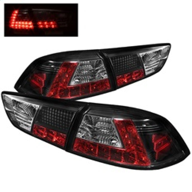 Spyder Mitsubishi Lancer/Evolution X 08-14 LED Tail Lights Blk ALT-YD-MITEVO1008-LED-BK SPYDER
