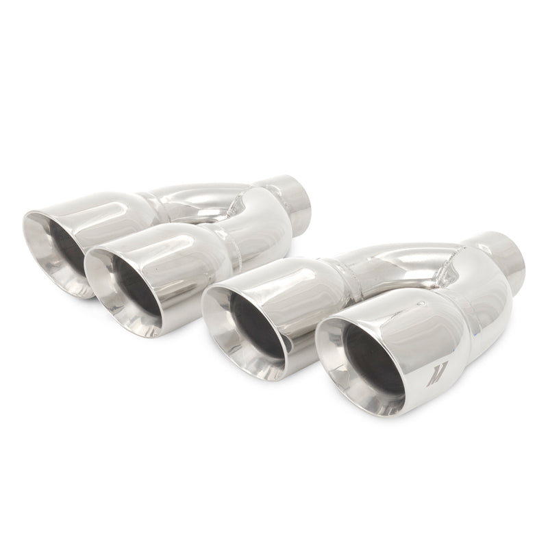 Mishimoto Universal Steel Muffler Tip 2.5in Inlet Dual Y Polished Mishimoto