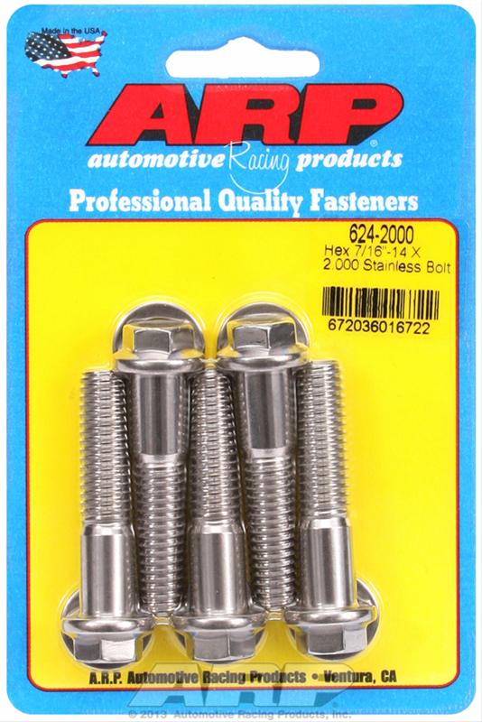 ARP 7/16-14 x 2in SS Hex Bolt Kit (Pack of 5)
