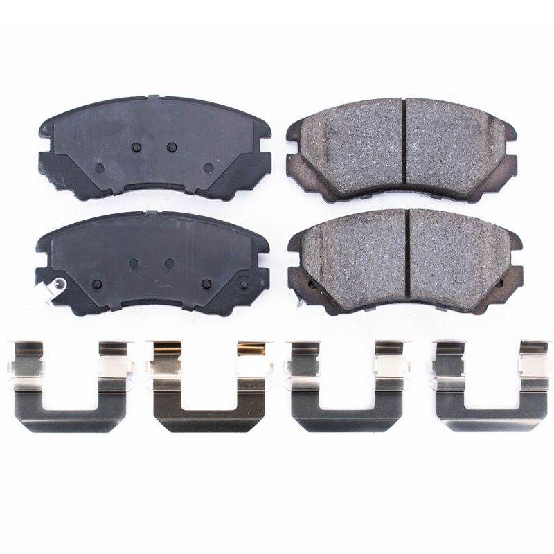 Power Stop 07-10 Hyundai Elantra Front Z17 Evolution Ceramic Brake Pads w/Hardware PowerStop
