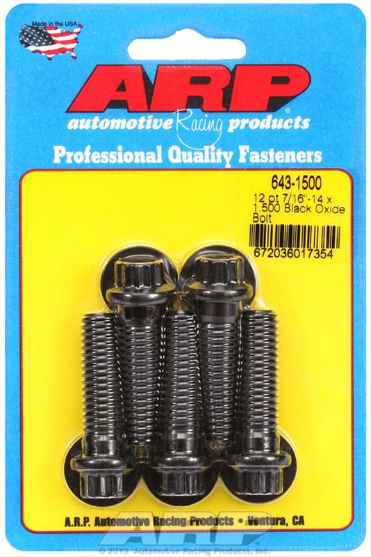 ARP 7/16-14 X 1.500 12pt Black Oxide Bolts
