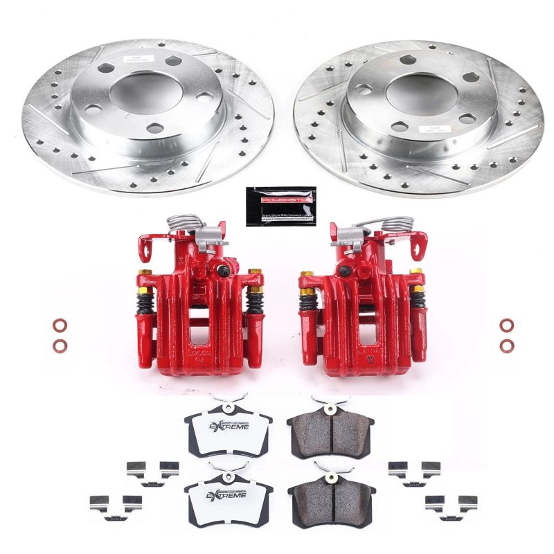 Power Stop 99-05 Volkswagen Passat Rear Z26 Street Warrior Brake Kit w/Calipers PowerStop