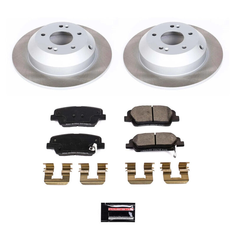 Power Stop 2019 Hyundai Santa Fe XL Rear Semi-Coated Rotor Kit PowerStop