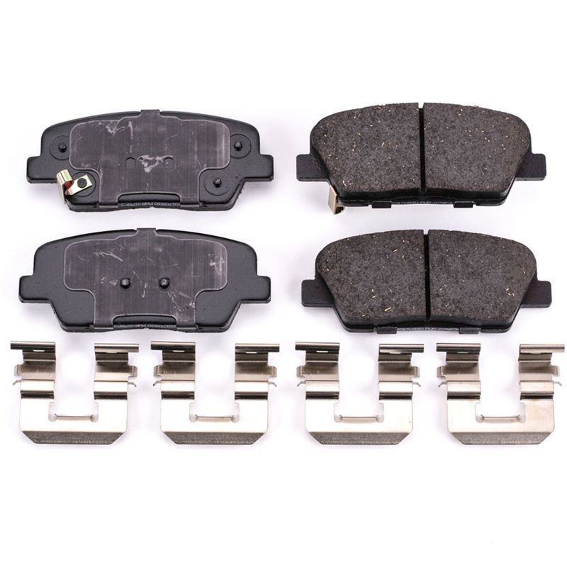 Power Stop 2010 Hyundai Genesis Rear Z17 Evolution Ceramic Brake Pads w/Hardware PowerStop